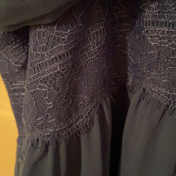 Royal blue, lace detail halter top ankle length dress, RW&Co size 6 - Picture 5 of 5